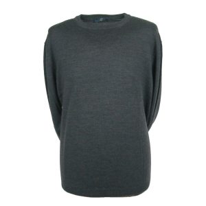 4° MILLENNIO MAGLIA A GIROCOLLO DA UOMO IN LANA MERINO EXTRAFINE ANTRACITE