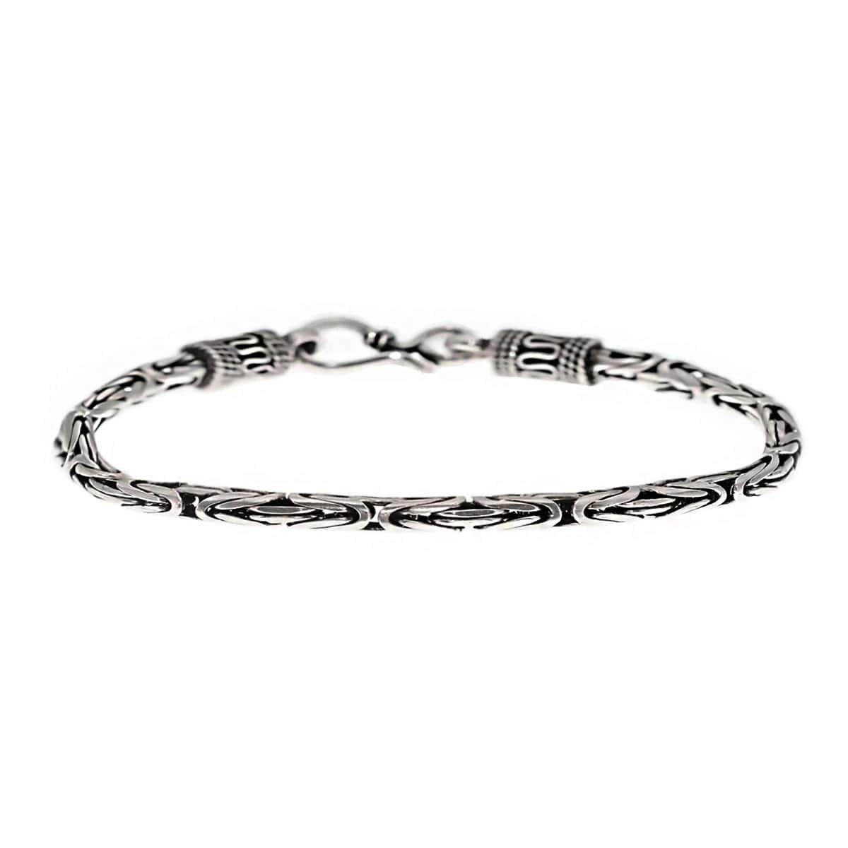 Bracciale uomo thai quadrato a maglia bizantina in argento 925 2.5mm – 151PN - immagine 2