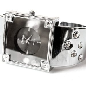 Orologio donna rodiato con strass Swarovski – 16BC