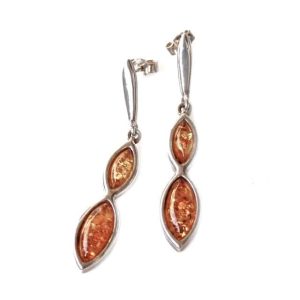 Orecchini Donna in Argento con Ambra Naturale